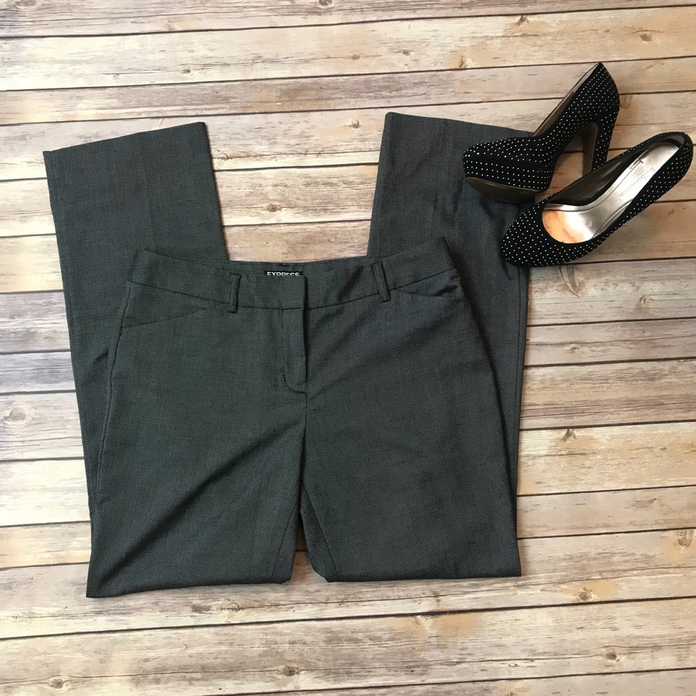 Express editor pants black with white dots Sz 6s
